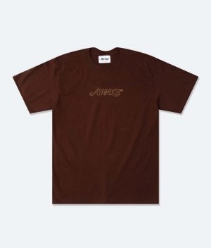 Awake-Classic-Outline-Logo-T-shirt-Brown-300x352