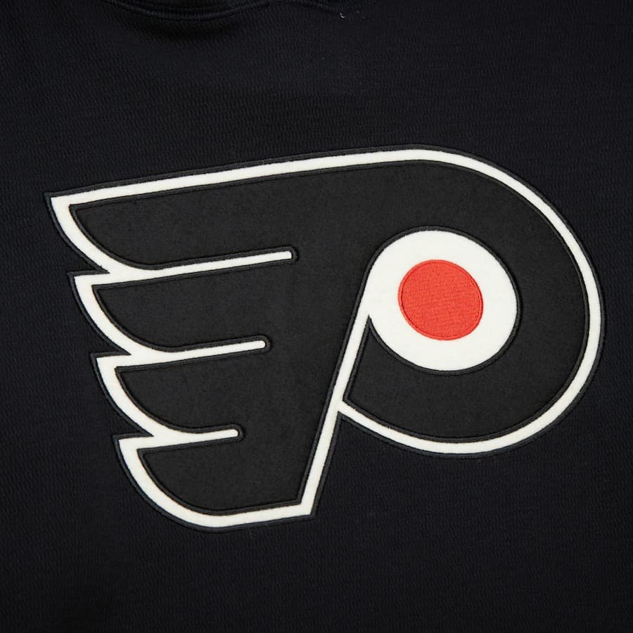 Худи Mitchell & Ness Black Philadelphia Flyers Thermal Lightweight Pullover Hoodie