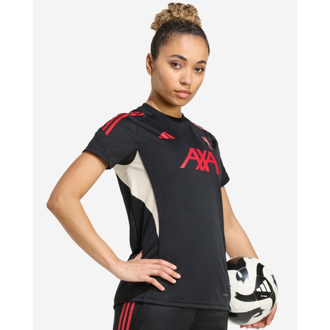 Женское тренировочное джерси Liverpool FC adidas Womens 25/26 Domestic Short Sleeve Top Black