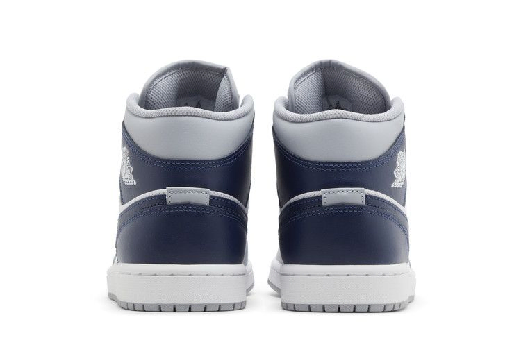 Кроссовки Air Jordan 1 Mid 'Wolf Grey Midnight Navy'