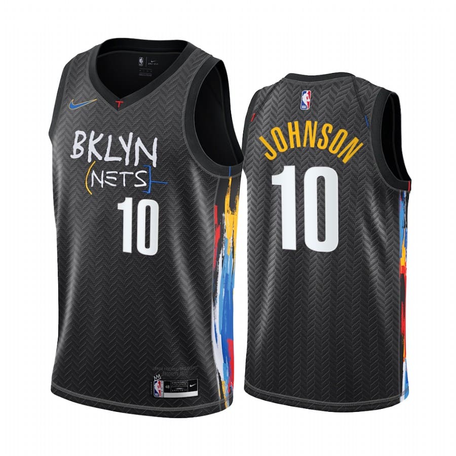 Баскетбольная джерси 2020-21 Brooklyn Nets #10 Tyler Johnson City Edition Black Swingman Jersey