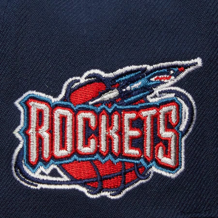 Бейсболка Mitchell & Ness Navy Houston Rockets Hardwood Classics Team Tagged Snapback Hat