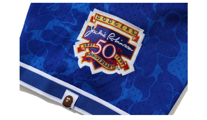 Баскетбольная джерси BAPE x Mitchell & Ness Dodgers Jersey Blue