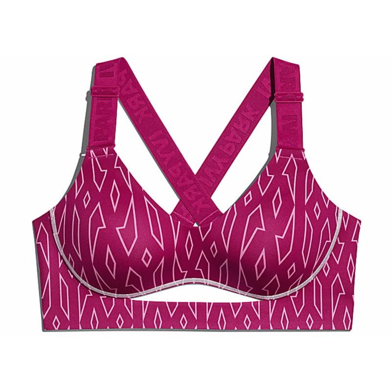 Спортивный топ adidas Ivy Park Medium-Support Monogram Cutout Bra Bold Pink