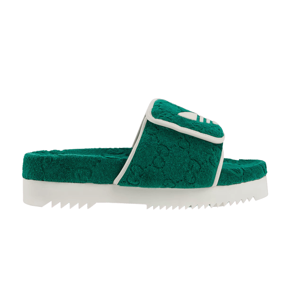Сандалии Adidas x Gucci GG Platform Sandal 'Green Cotton Sponge'