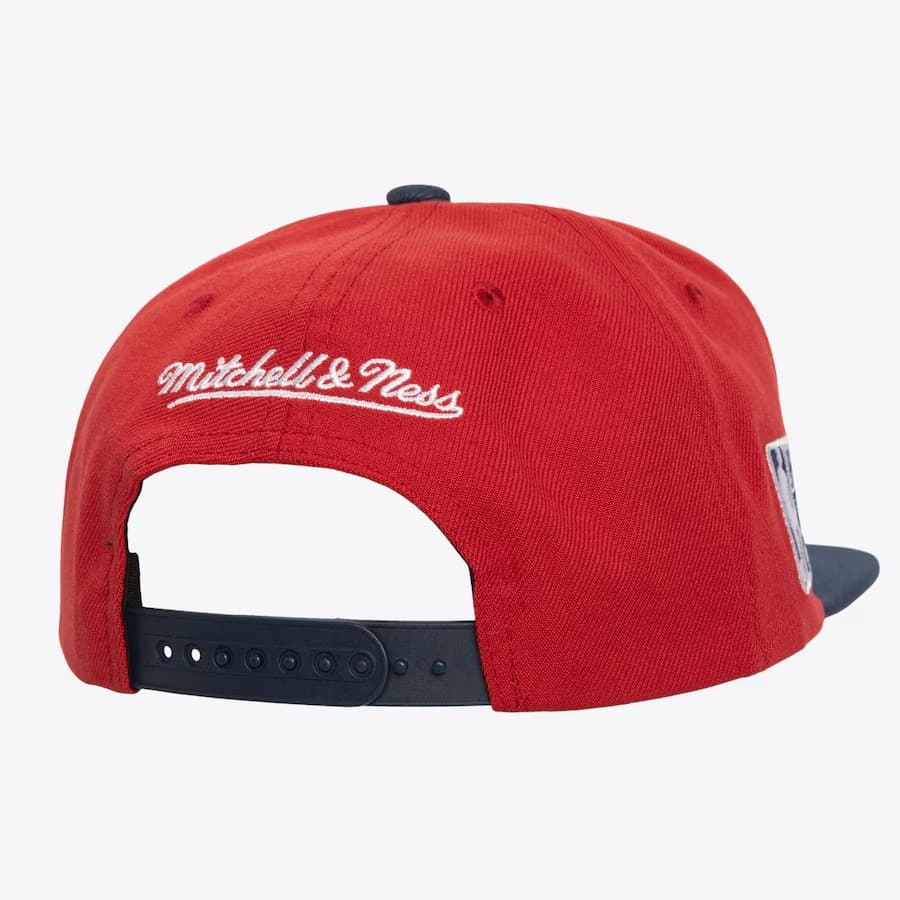Бейсболка Mitchell & Ness Red Denver Nuggets Hardwood Classics Triple Up Snapback Hat