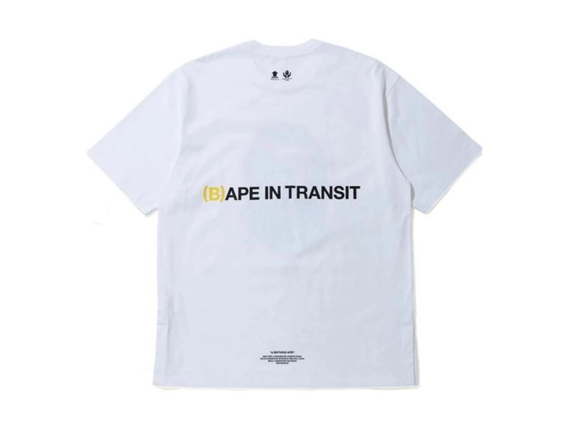 Футболка BAPE (B)Ape In Transit Ape Head Oversized Tee White