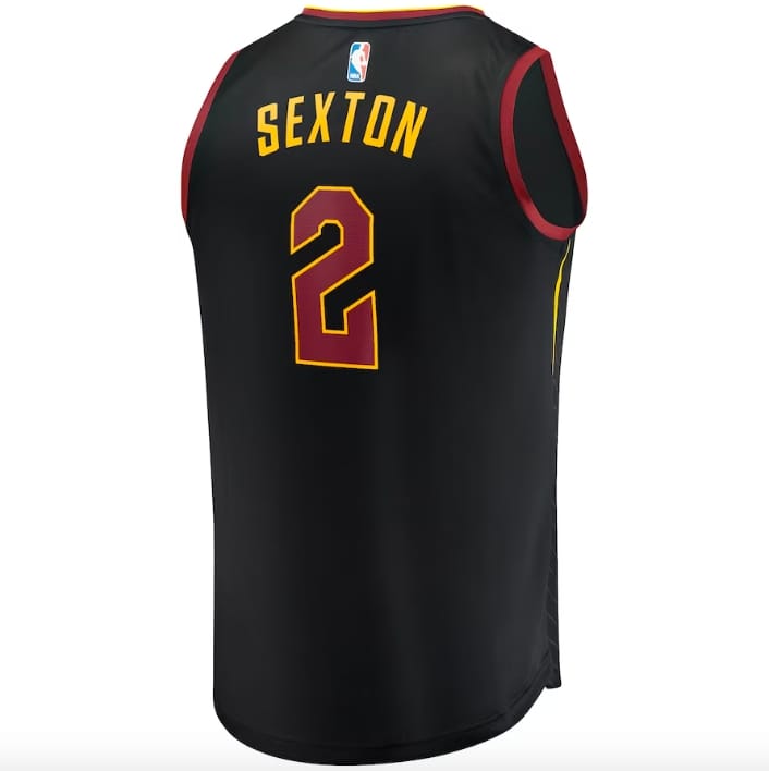 Баскетбольная джерси Cleveland Cavaliers #2 Collin Sexton Fast Break Statement Black Jersey