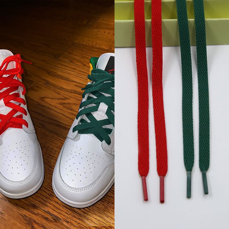 Шнурки Gorilla Guard Air Jordan 1 Red-Green Laces