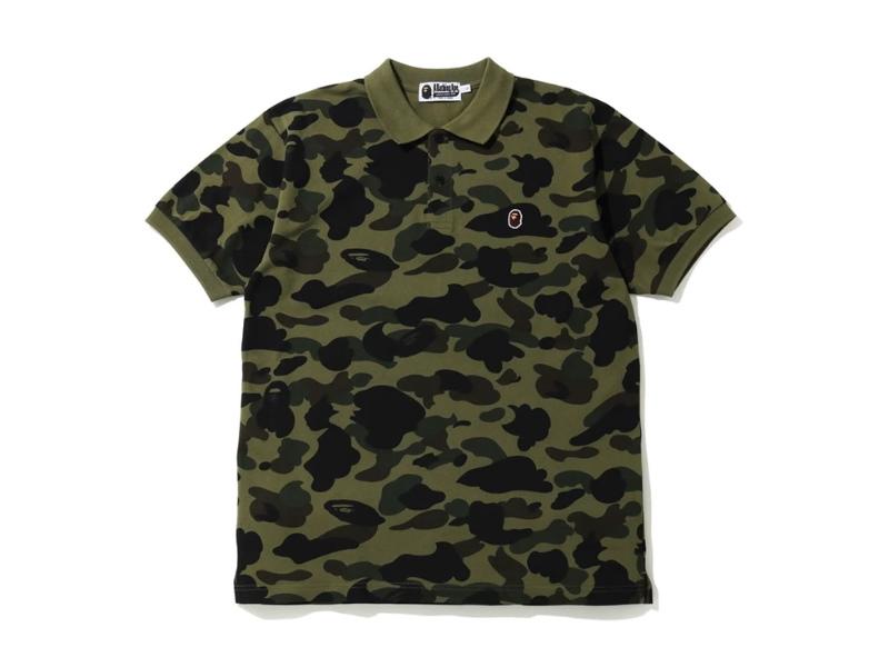 Поло BAPE 1st Camo Ape Head One Point Polo Green