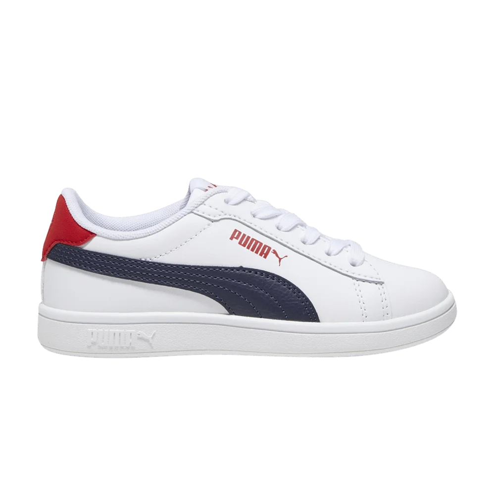 Krossovki-Puma-Smash-3.0-Leather-Big-Kid-White-Navy-Red