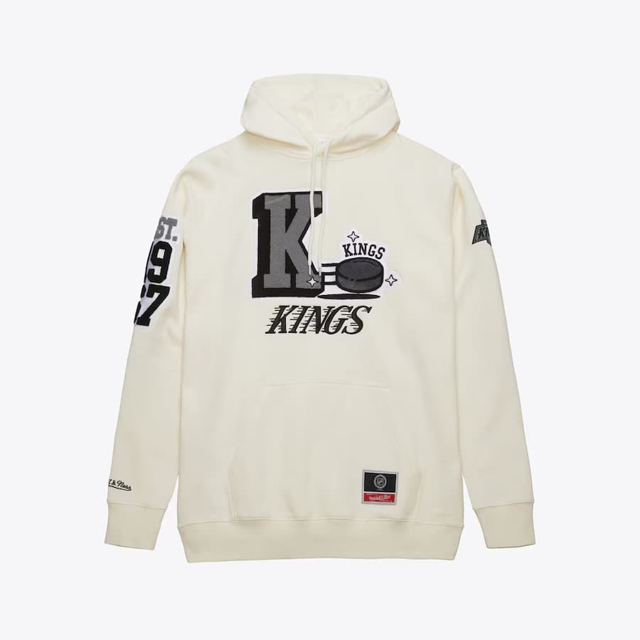 Худи Mitchell & Ness Cream Los Angeles Kings Sswagger Fleece Pullover Hoodie