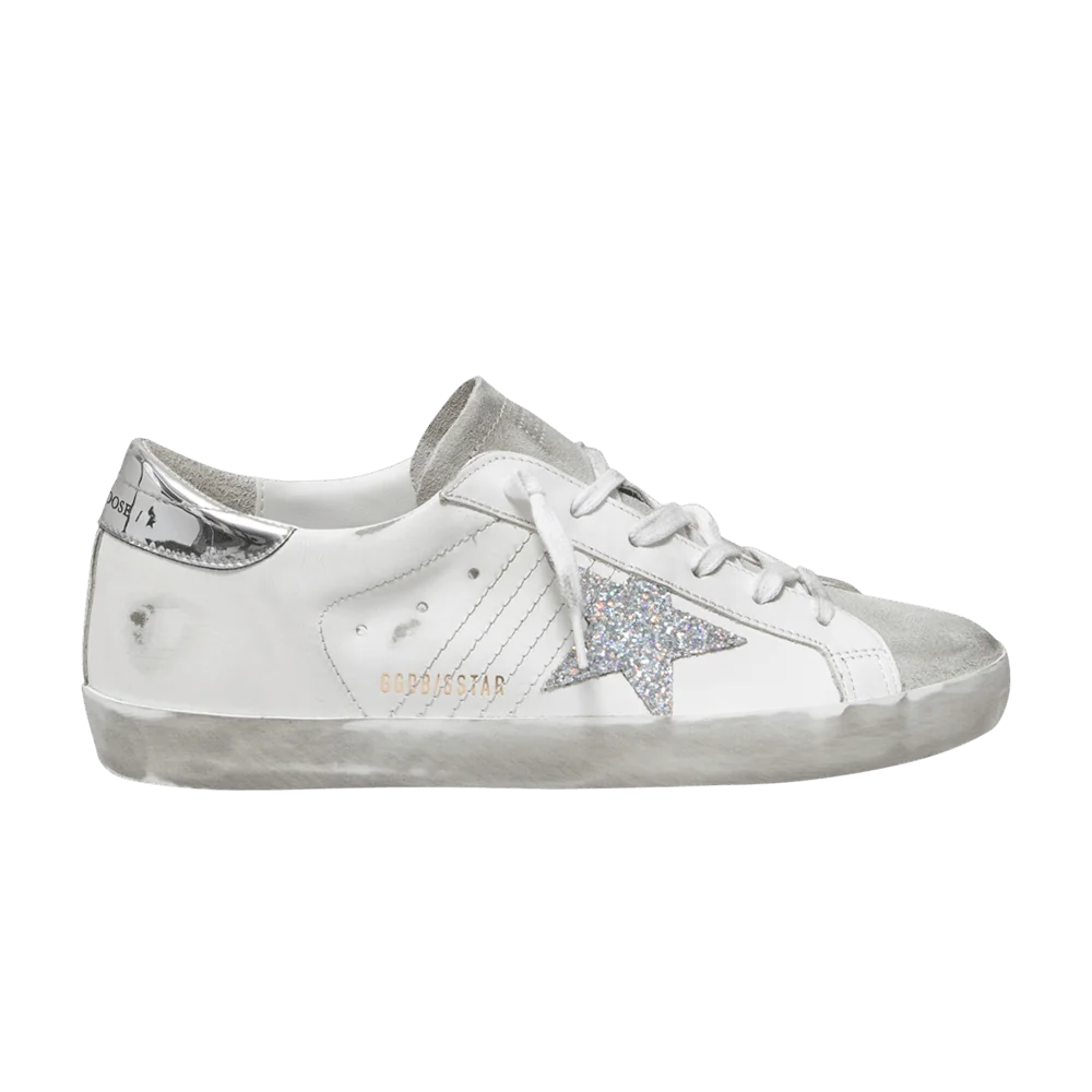 Krossovki-Golden-Goose-Wmns-Superstar-White-Silver-Glitter