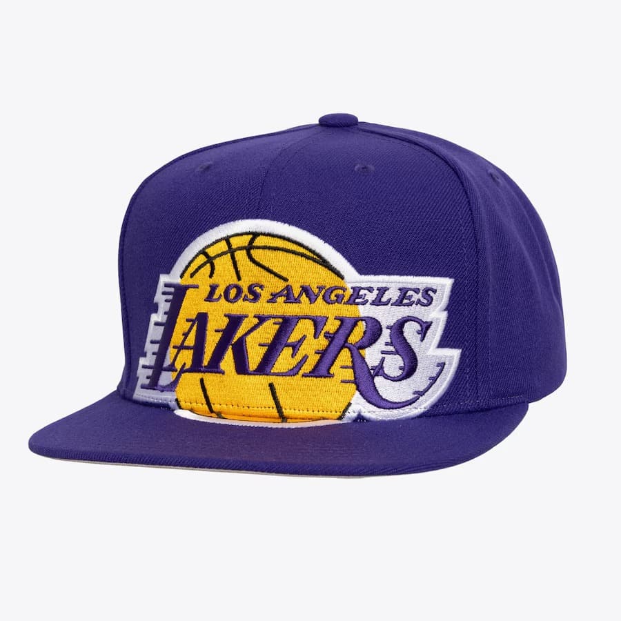 Бейсболка Mitchell & Ness Purple Los Angeles Lakers XL Logo Snapback Hat