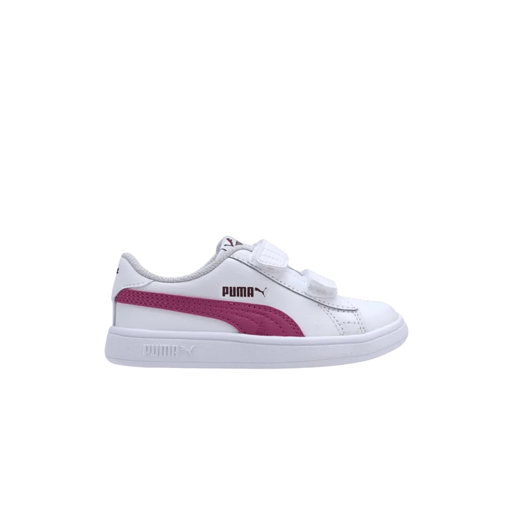 Krossovki-Puma-Smash-v2-Infant-White-Magenta-Haze