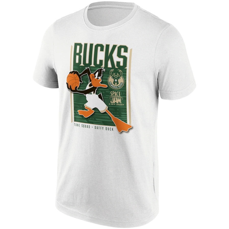 Футболка Milwaukee Bucks Fanatics Branded Space Jam Tune Squad Daffy Duck T-Shirt – Mens
