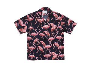 Awake-Silk-Flamingo-Print-Camp-Shirt-Black-300x225