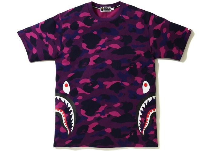 Футболка BAPE Color Camo Side Shark Tee Purple