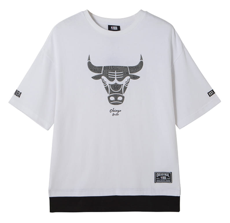 Футболка 2020 NBA Chicago Bulls Black White Tee Unisex
