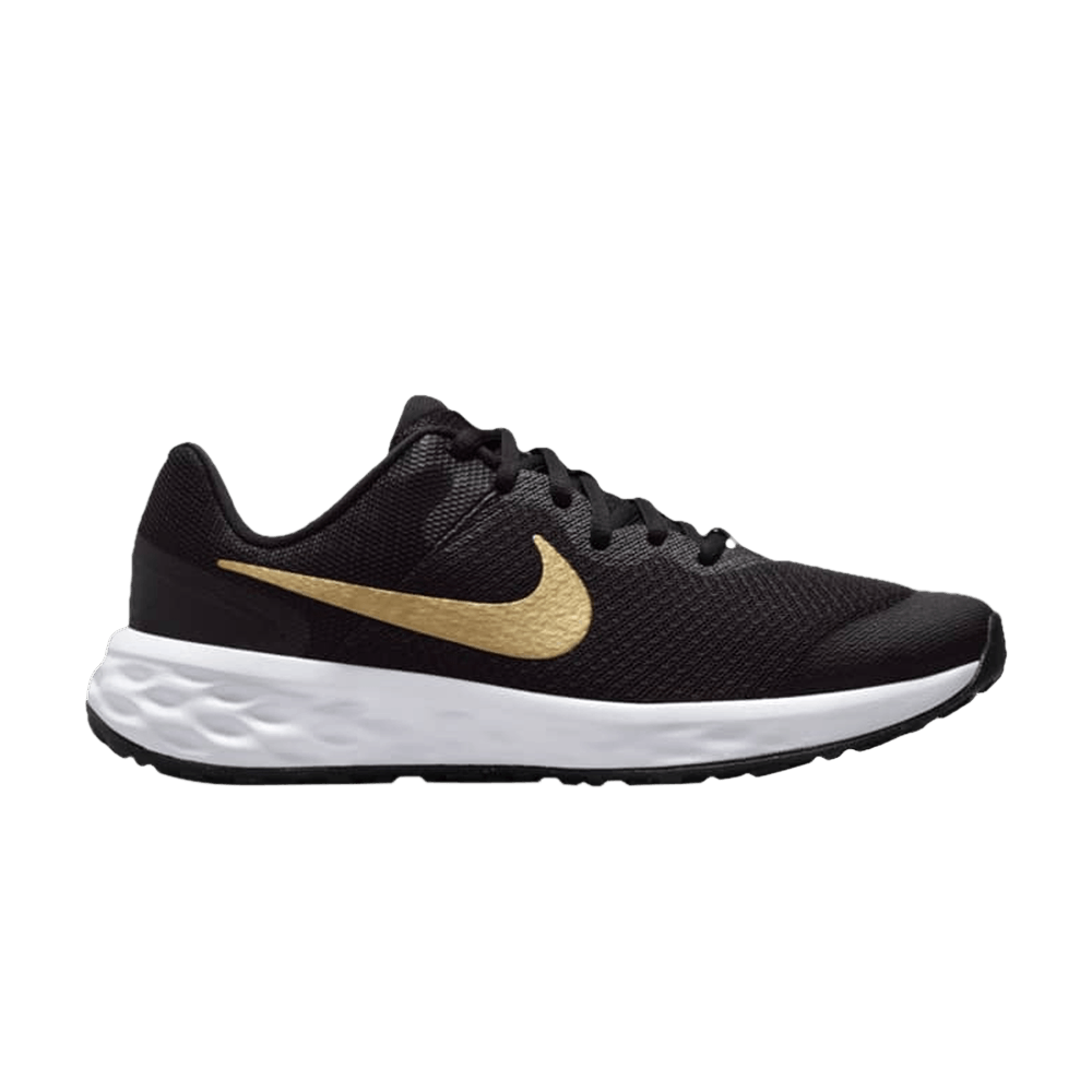 Кроссовки Nike Revolution 6 GS 'Black Metallic Gold'