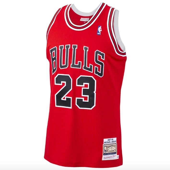 Баскетбольная джерси 1997-98 Chicago Bulls #23 Michael Jordan Mitchell & Ness Authentic Red Jersey