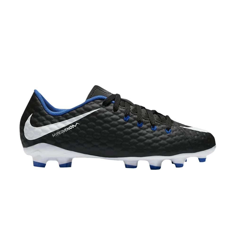 Кроссовки Nike Hypervenom Phelon 3 FG GS 'Black White Royal'
