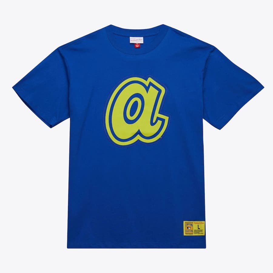 Футболка Mitchell & Ness Royal Atlanta Braves Neon Nights Premium T-Shirt