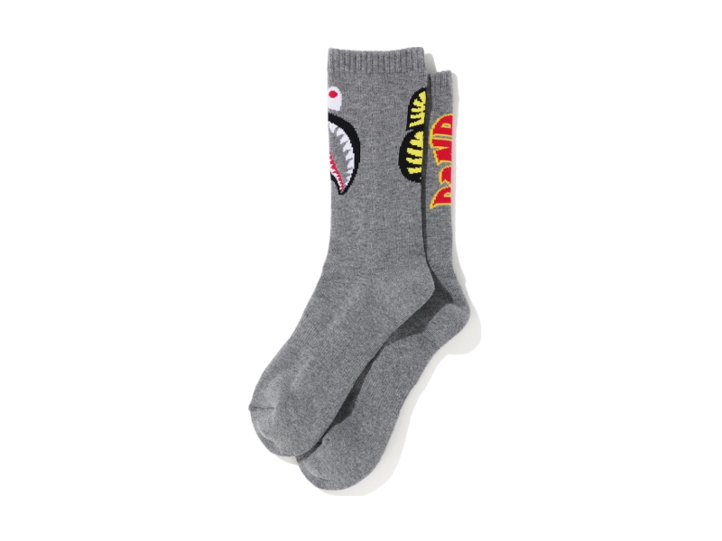 Спортивные носки BAPE 2Nd Shark Socks (FW20) Grey