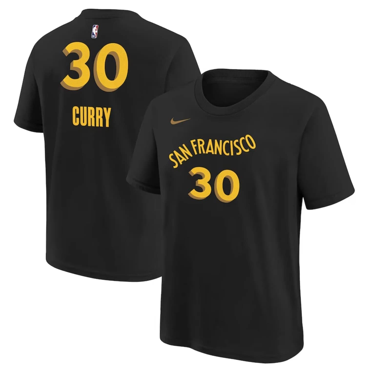 Баскетбольная футболка Nike Stephen Curry Golden State Warriors 2024 City Edition NBA Youth T-Shirt