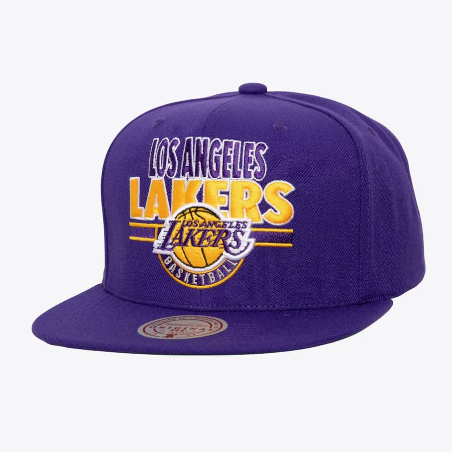 Бейсболка Mitchell & Ness Purple Los Angeles Lakers Retro Snapback Hat