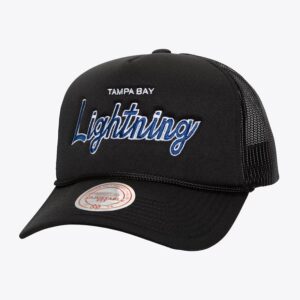 Mitchell-Ness-Black-Tampa-Bay-Lightning-Script-Trucker-Adjustable-Hat-300x300