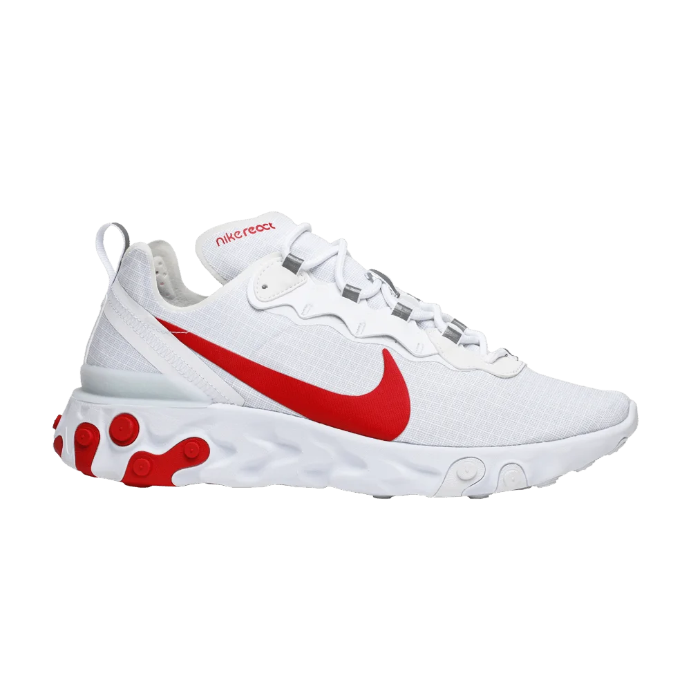 Krossovki-Nike-React-Element-55-White-University-Red