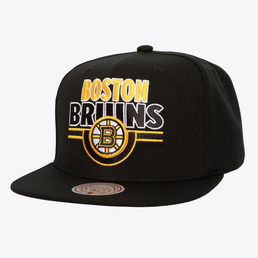 Mitchell-Ness-Black-Boston-Bruins-Retro-Snapback-Hat