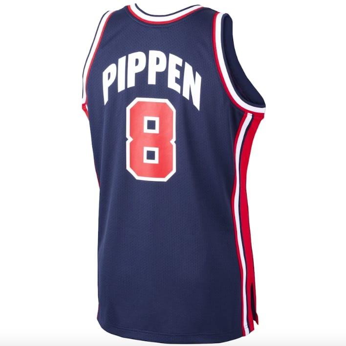 Баскетбольная джерси 1992 Dream Team USA Basketball #8 Scottie Pippen Mitchell & Ness Authentic Navy Jersey