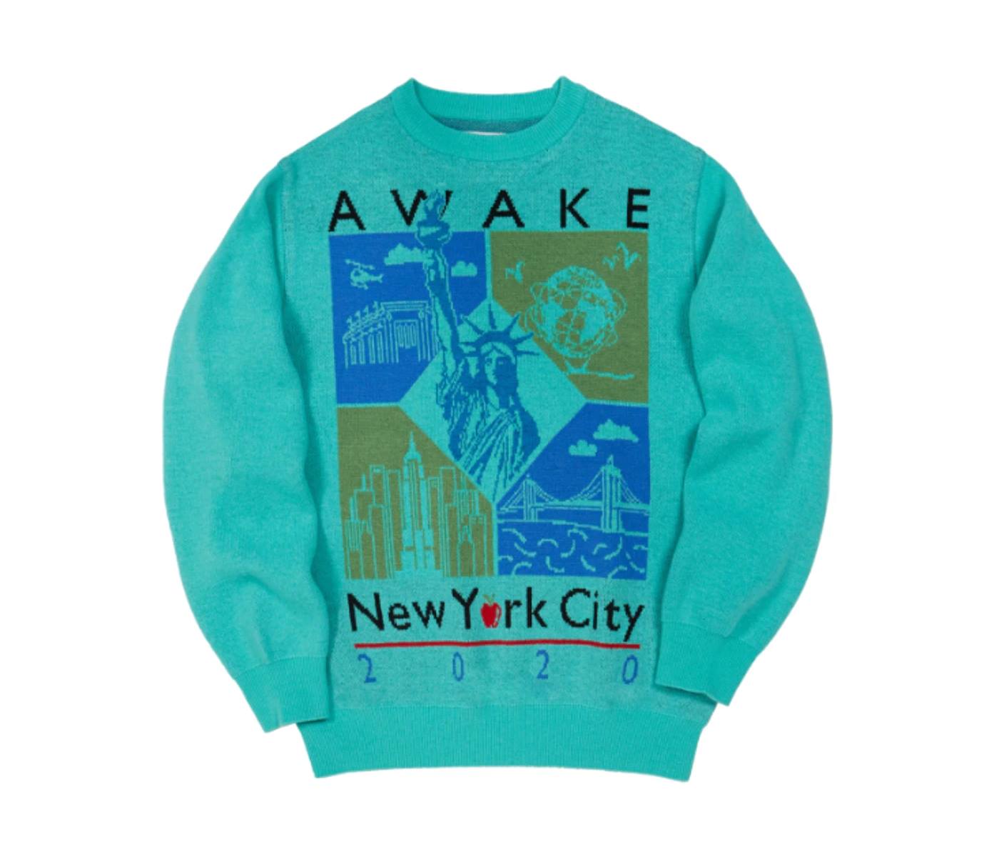 Толстовка Awake Nyc Borough Sweater Teal