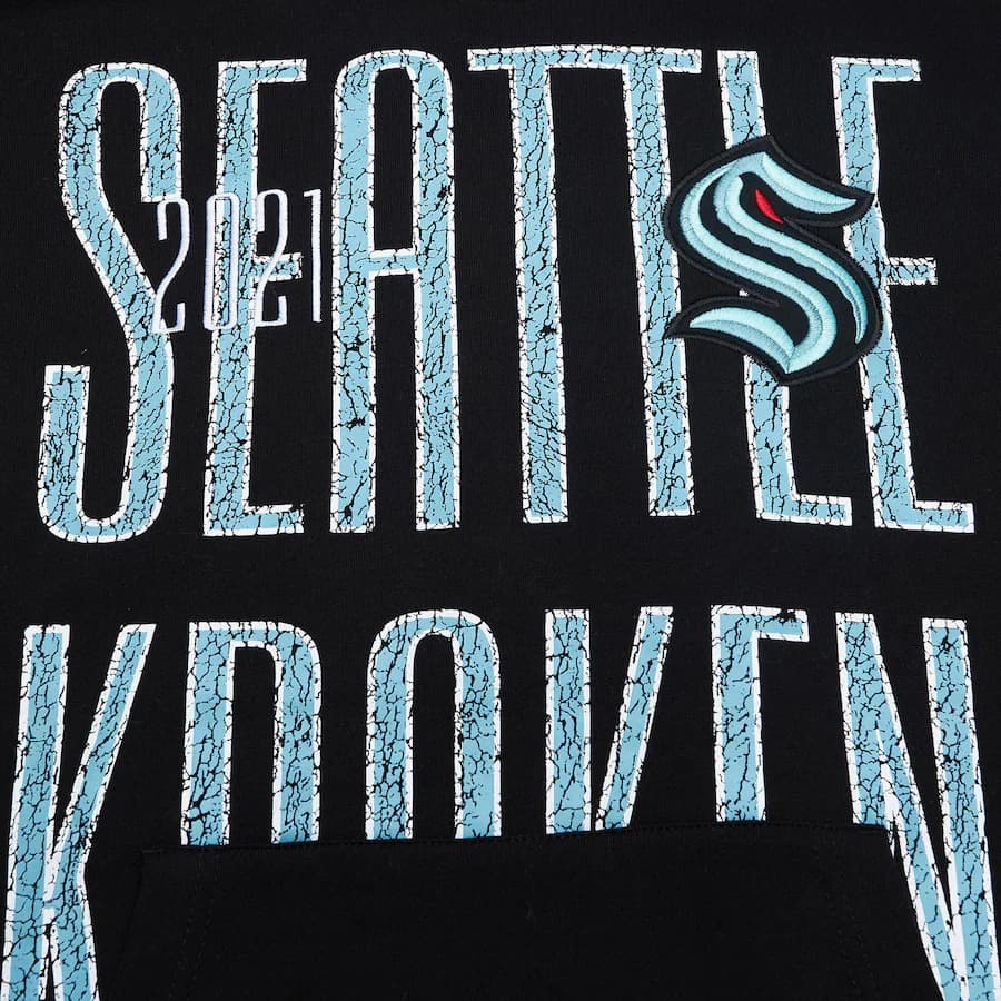 Худи Mitchell & Ness Black Seattle Kraken Team OG Fleece Pullover Hoodie