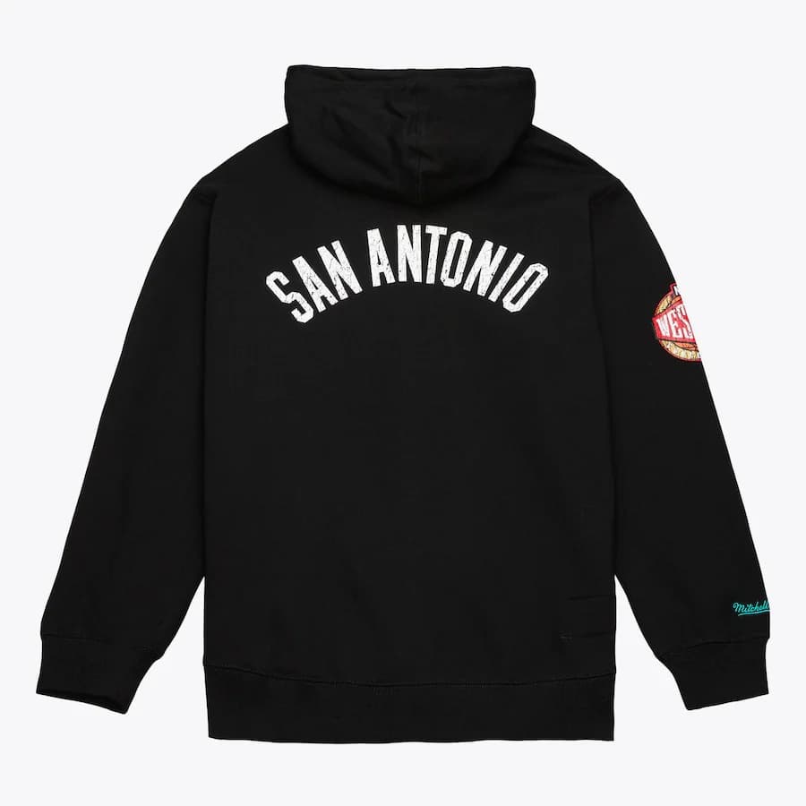 Худи Mitchell & Ness Black San Antonio Spurs Team OG Fleece Pullover Hoodie
