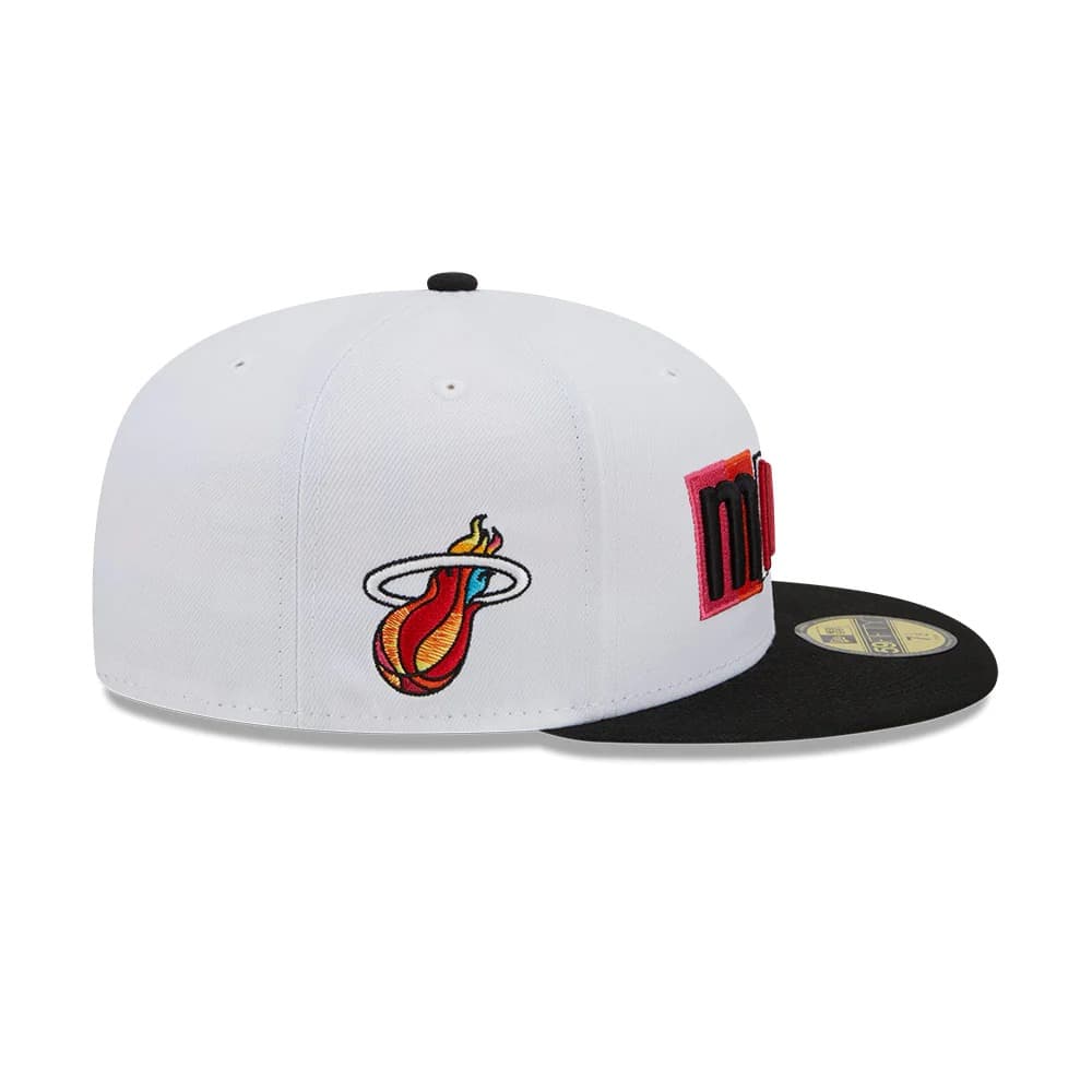 Бейсболка New Era Miami Heat 59FIFTY 2023 City Edition NBA Fitted Hat