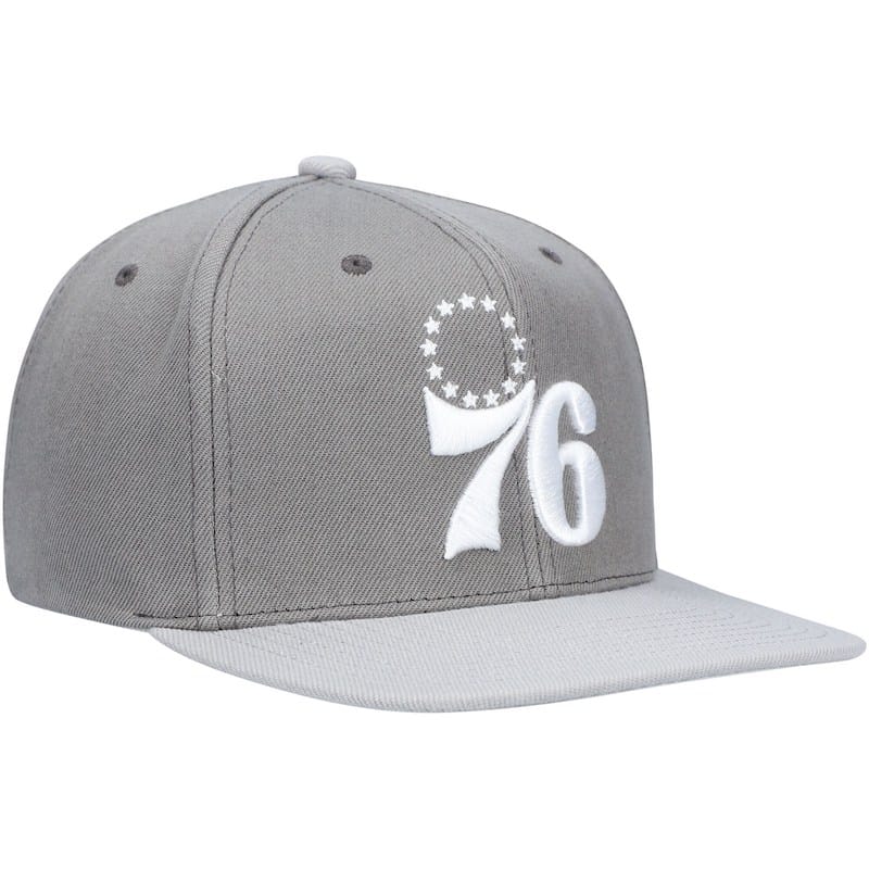 Кепка Mitchell & Ness Gray Philadelphia 76ers Cool Snapback Hat