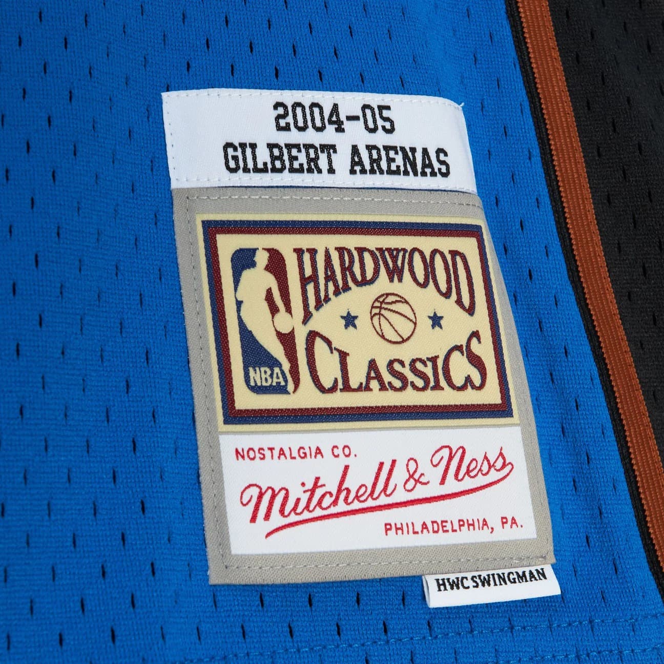 Баскетбольная джерси 2004-05 Washington Wizards Gilbert Arenas #0 Swingman Hardwood Classics Blue Jersey