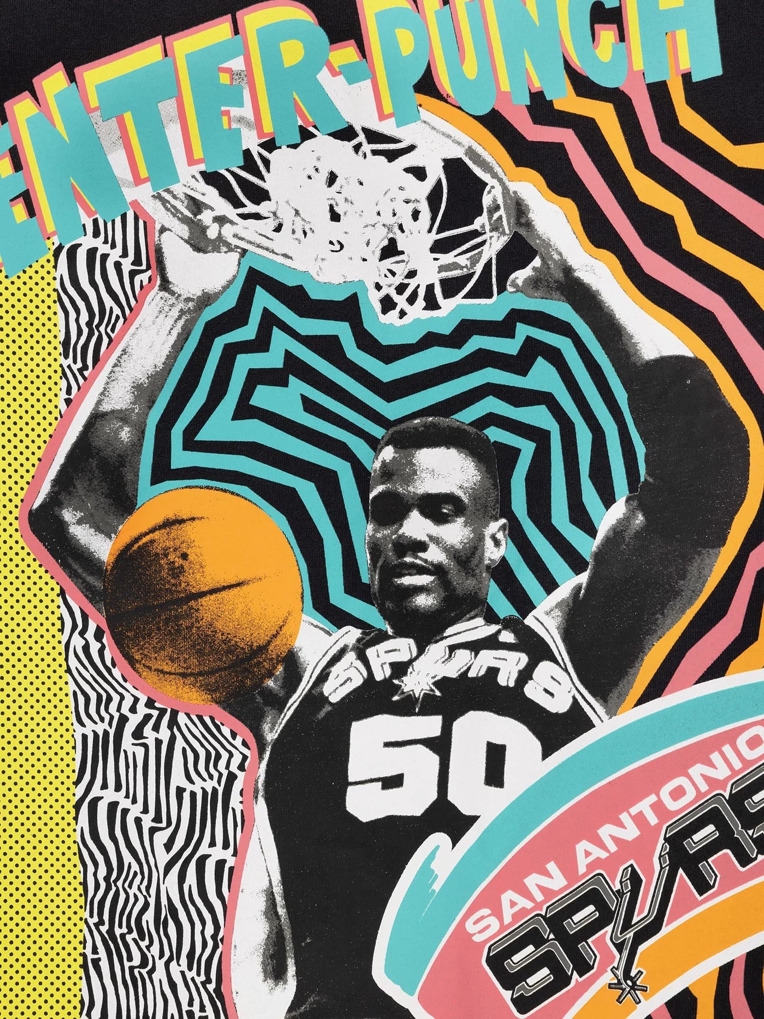 Футболка Mitchell & Ness San Antonio Spurs Center Punch Vintage T-Shirt