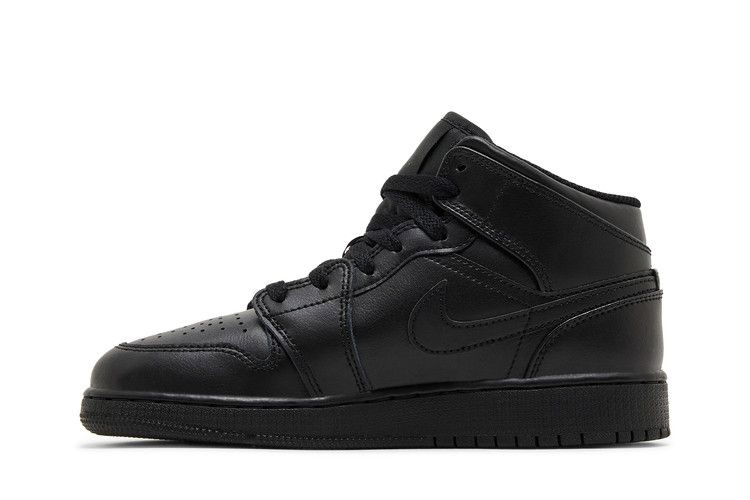 Кроссовки Air Jordan 1 Mid GS 'Triple Black' 2022
