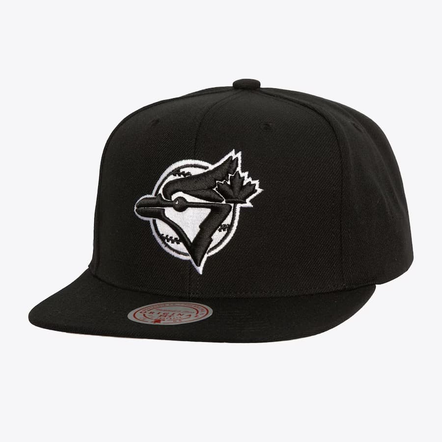 Бейсболка Mitchell & Ness Black White Toronto Blue Jays Cooperstown Collection Evergreen OG Snapback Hat