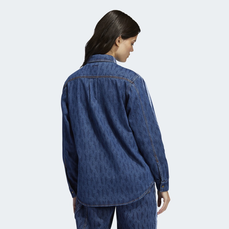 Рубашка adidas Ivy Park Monogram Denim Shirt (All Gender) Dark Denim