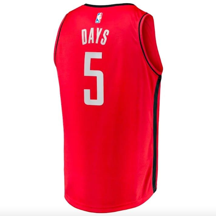 Баскетбольная джерси Houston Rockets #5 Darius Days Fast Break Icon Red Jersey