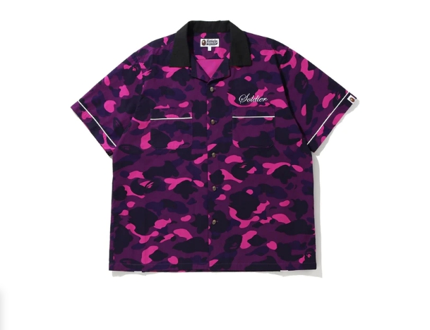 Рубашка BAPE Color Camo Sta SS Shirt Purple