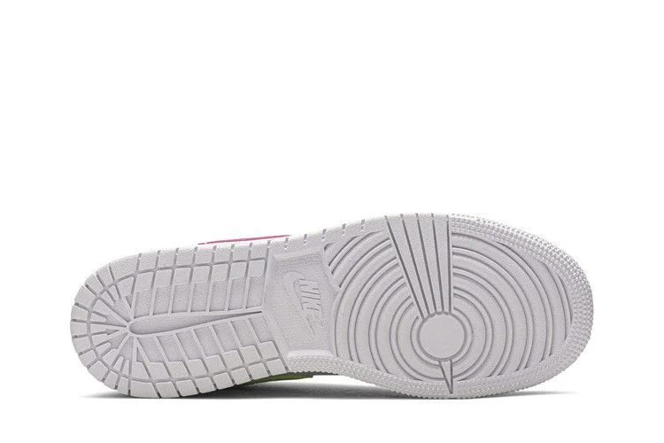 Кроссовки Air Jordan 1 Low GS 'White Neon'
