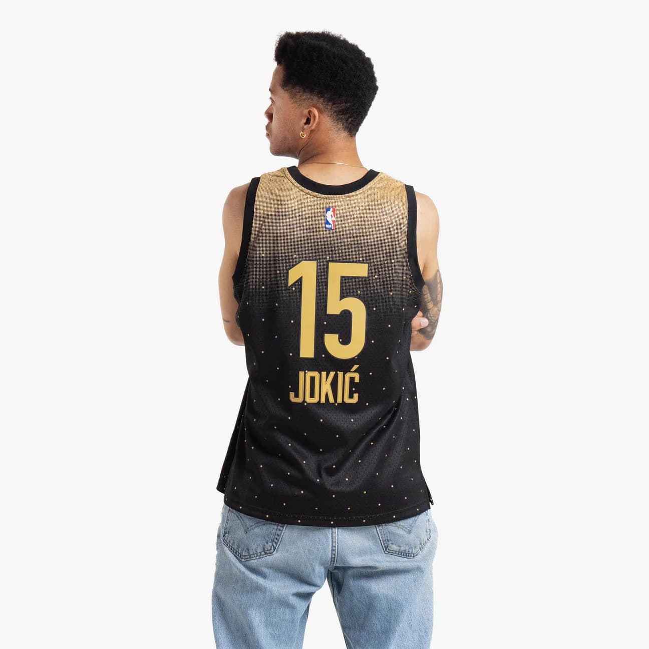 Баскетбольная джерси 2016 All Star Nikola Jokić #15 Swingman HWC Throwback NBA Black Yellow Jersey