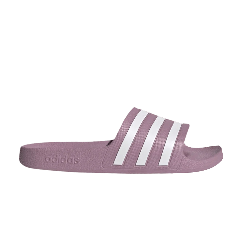 Adidas-Wmns-Adilette-Aqua-Slide-Cherry-Metallic-White