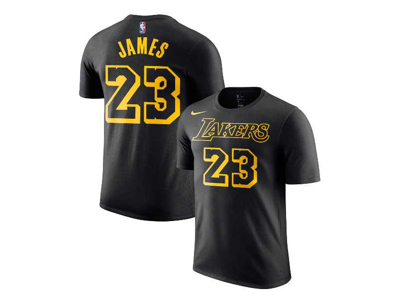 Футболка 2018-19 LeBron James Lakers Black Tee